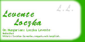 levente loczka business card